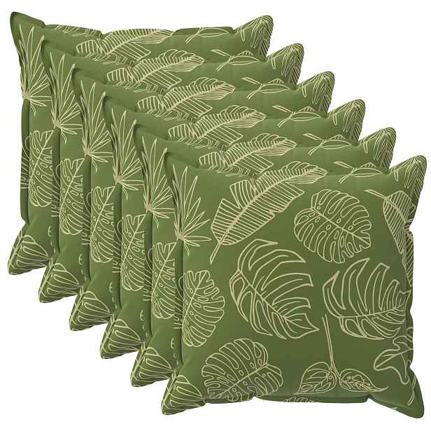 vidaXL Polštář List s polštářem HOUTEN 6 ks Listový design Polyester