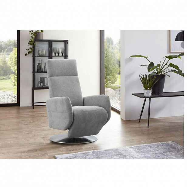 Sit & More RELAXAČNÍ KŘESLO, textil, šedá