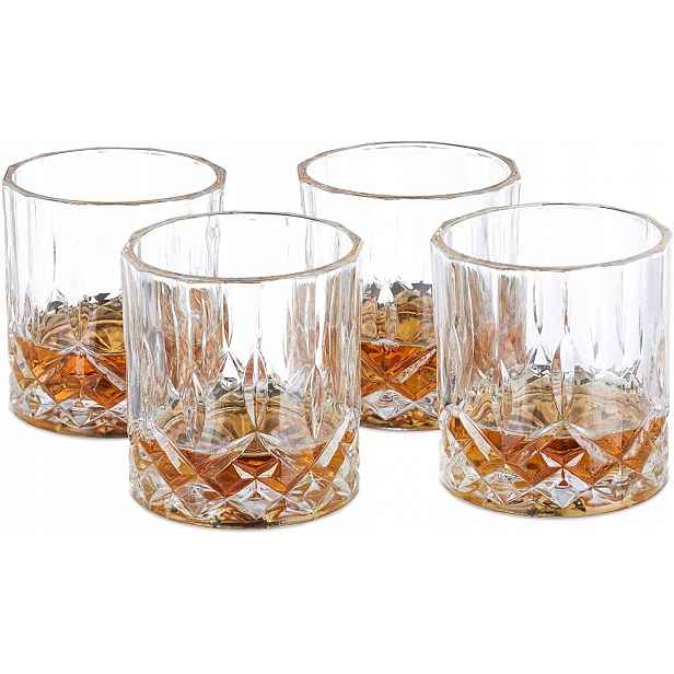 Sada sklenic Relaxdays průhledných 300 ml, 4 ks