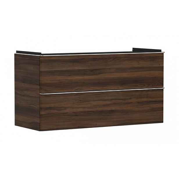 Skříňka pod umyvadlo bez umyvadla Hansgrohe Xelu Q 118x62,5x47,5 cm tmavý ořech 54038000