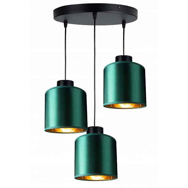 Závěsná Lampa Zwis stropní lustr Abażur zlatý