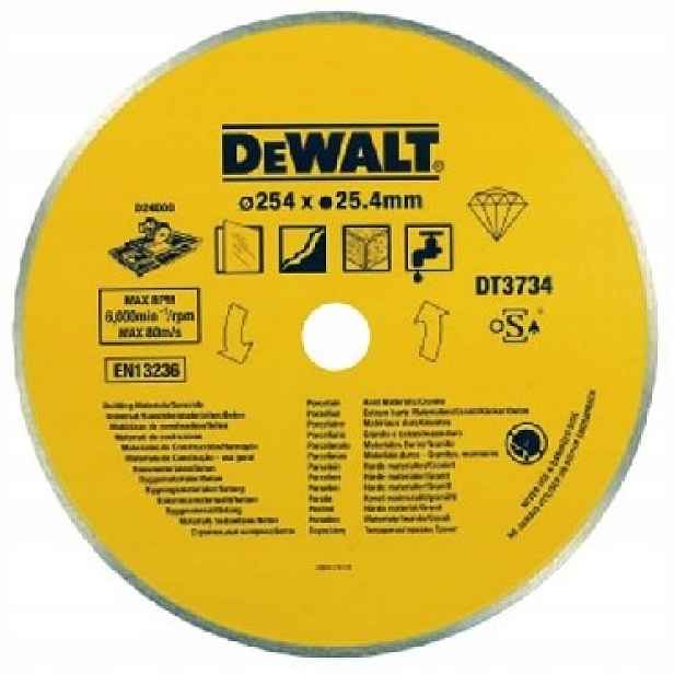 Dewalt Diamantový Kotouč Plný 250x1,6x25,4mm Kámen, Žula DT3734-XJ