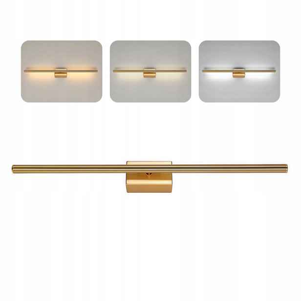 Nástěnná Lampa Zlatá Led Stmívatelná, Moderní Jednoduchý Obývací Pokoj 60 CM