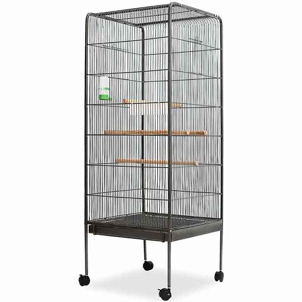 vidaXL Ptačí klec černá 54 x 54 x 146 cm ocel