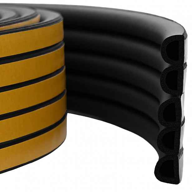 vidaXL Samolepicí okenní těsnění Černá 14 x 12 mm 100 m EPDM pěna