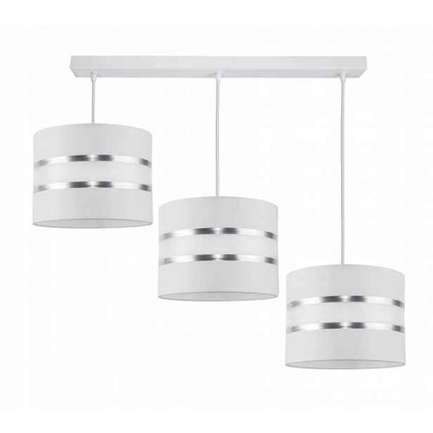 Závěsná Stropní Lampa Lustr Stínidlo Gala Bílá