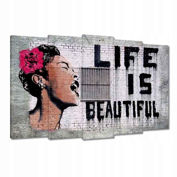 Obrazy 150x95 Život je krásný Banksy