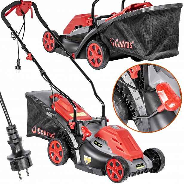 Elektrická Sekačka Na Trávu Trávy Cedrus Velká Zadní Kola