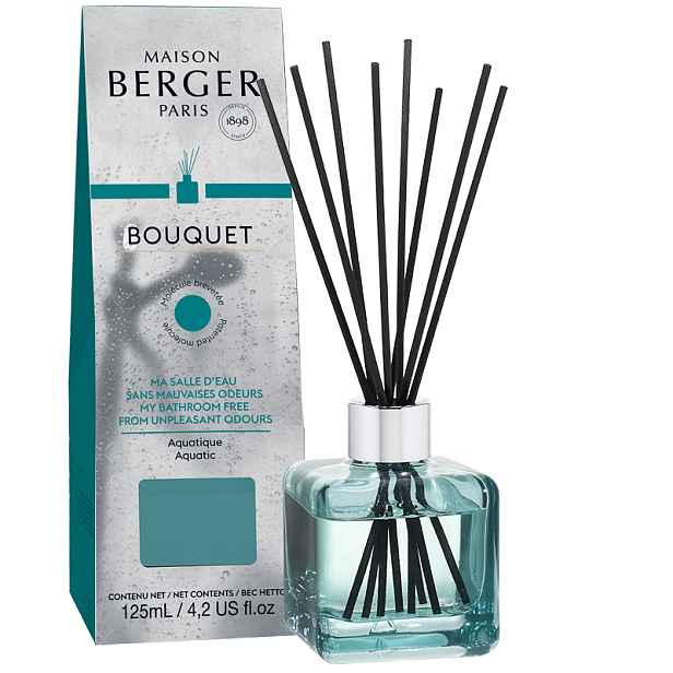 Maison Berger Paris Aroma difuzér Cube + náplň Proti zápachu z koupelny – Aquatic vůně 100 ml 7762