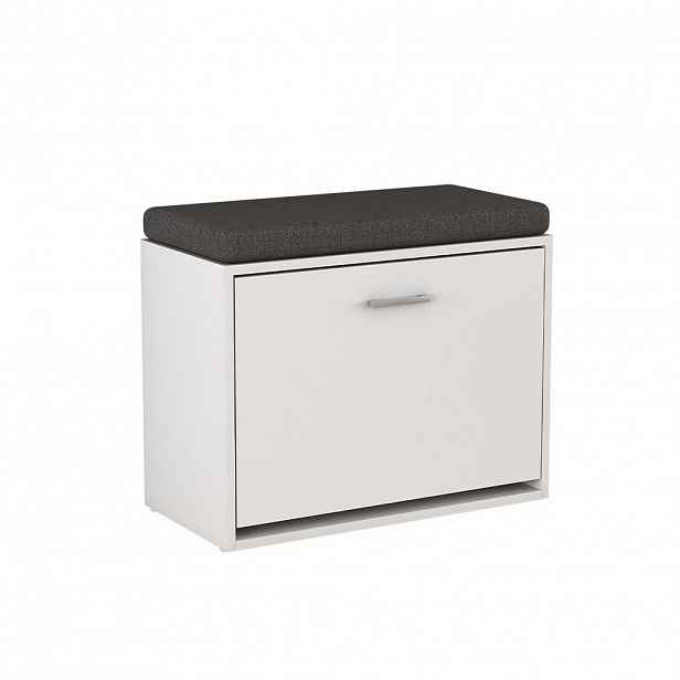 Vicco BOTNÍK S LAVICÍ Georg Bílá 60 x 49.5 cm s policí