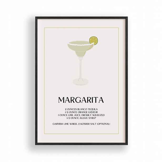 Obraz Margarita Plakát Rámeček Dřevěný Černý 30x42 cm