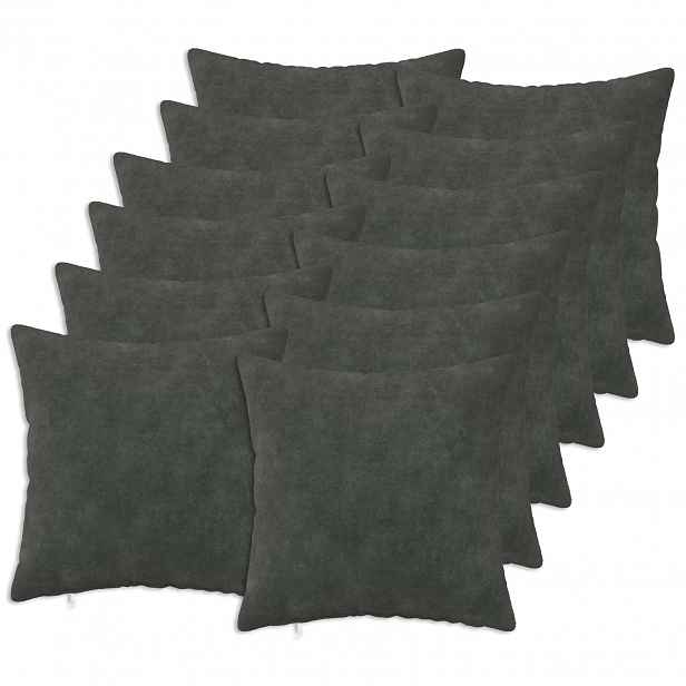 vidaXL Povlak na polštář 12 pcs HEERLEN Antracitová 45 x 45 cm