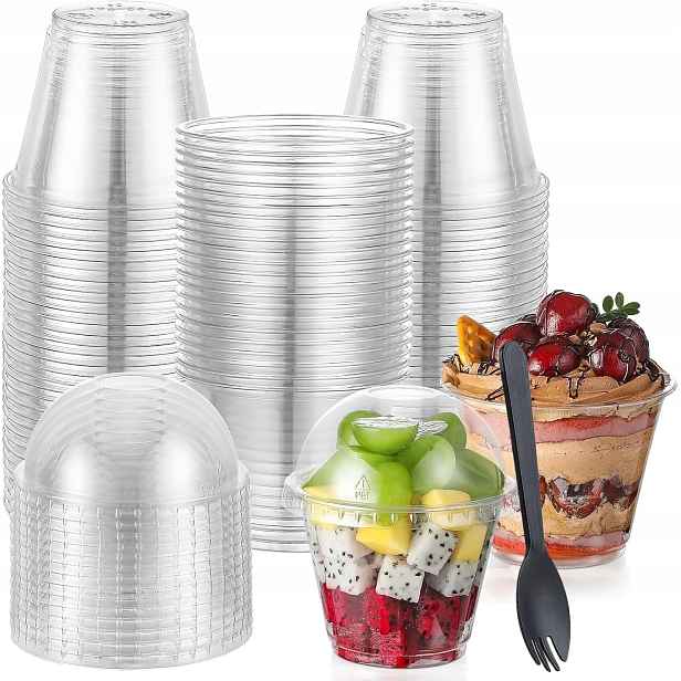 Dessertové Pohárky S Víčky 270 ML – 50 Kusů