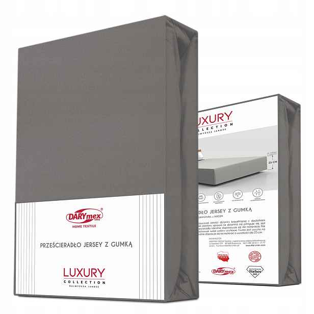 Prostěradlo jersey elastan s gumičkou ANTHRACITE/ANTRACIT/90x200x30