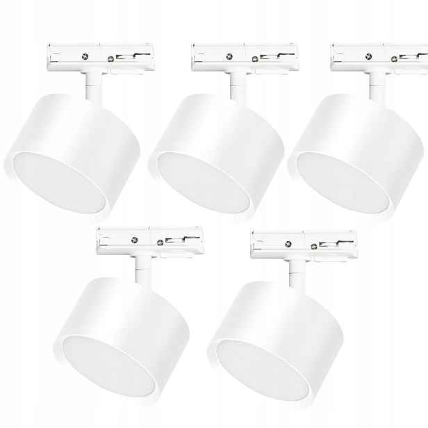 Sada 5 x Milagro reflektor kolejnicový bílý 1xGx53 15W Cyklop 1-fázový