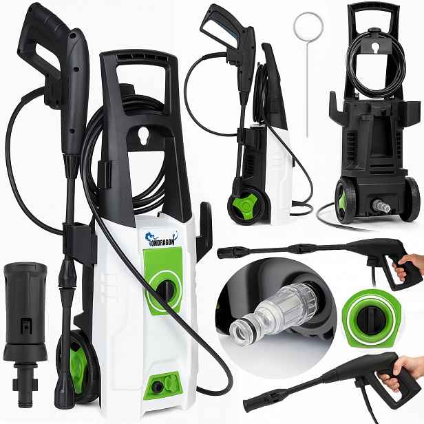 Tlaková myčka Ondragon 2000 W 230 bar turbo, XXL sada, hliníkové čerpadlo
