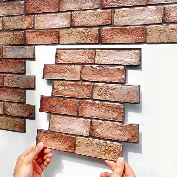 20X Samolepicí Tapeta Na Zeď Cihla 3D Nástěnné Panely Pěna Kámen Zeď