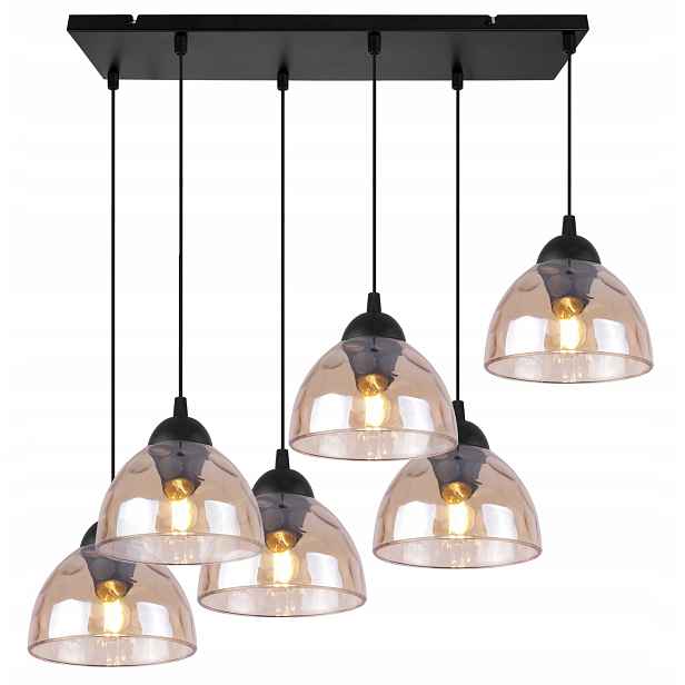 Závěsná Stropní Lampa Lustr Mísa Skleněné Medové Stínidlo Do Kuchyně Pl