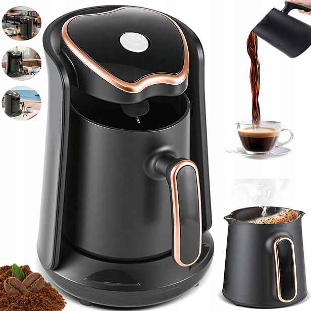 Elektrický Moka Kávovar Černý Velký 300 ML 600 W Vzduchotěsný, Silný, Odolný