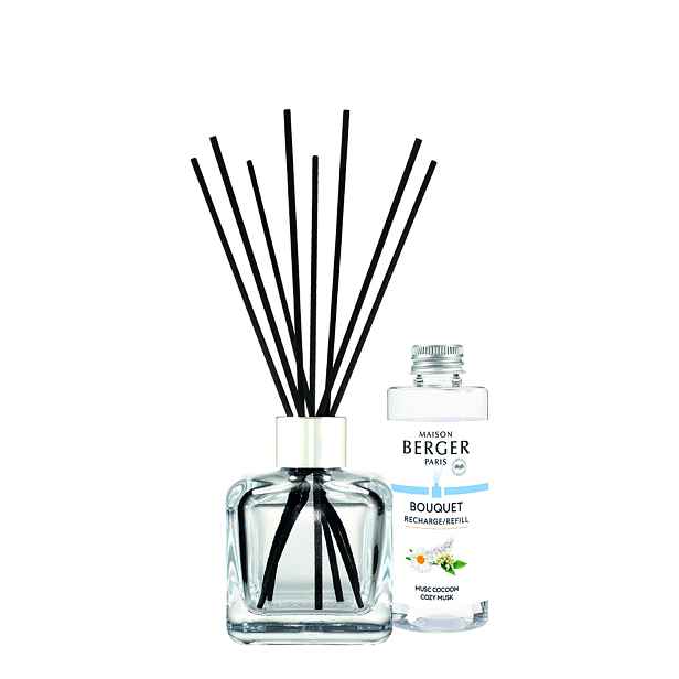 Maison Berger Paris Aroma difuzér Cube + náplň Uklidňující pižmo 100 ml 7830