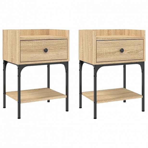 vidaXL Noční stolky 2 ks dub sonoma 40,5 x 31 x 60 cm kompozitní dřevo