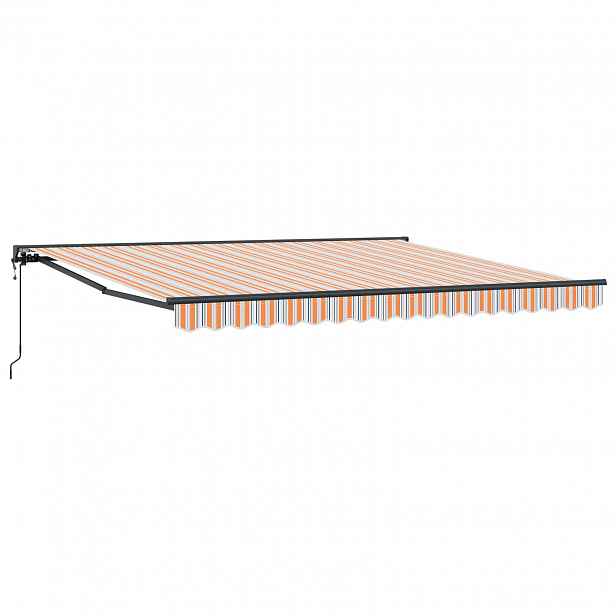 vidaXL Rám markýzy Modrá a Oranžová 400 × 300 cm