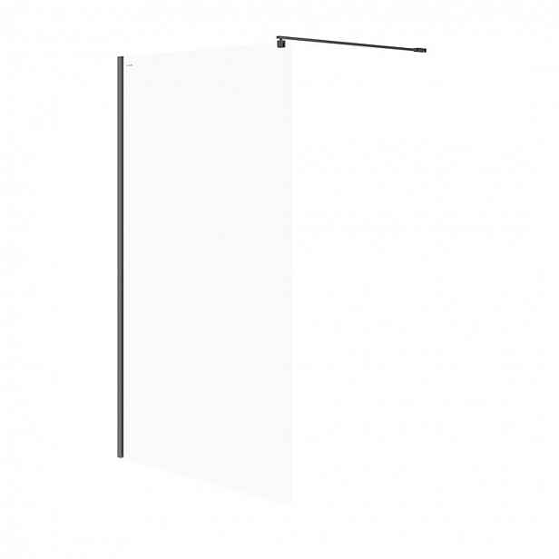 Cersanit Mille - Sprchová stěna Walk-In, 120x200 cm, černá/čiré sklo S161-004