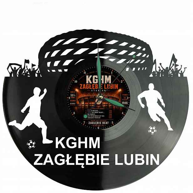 Kghm Zagłębie Lubin Nápad na Dárek Nástěnná Dekorace z vinylové desky