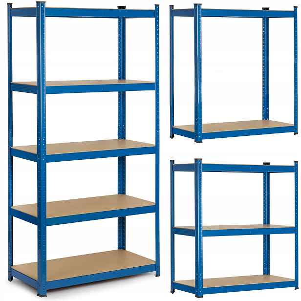 Kovový Skladovací Regál 180x90x40 cm 875 kg 2v1 Humberg 4848