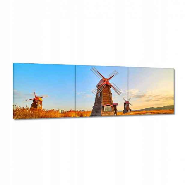 Obrazy 120x40 Dřevěný ventilátor Krajina