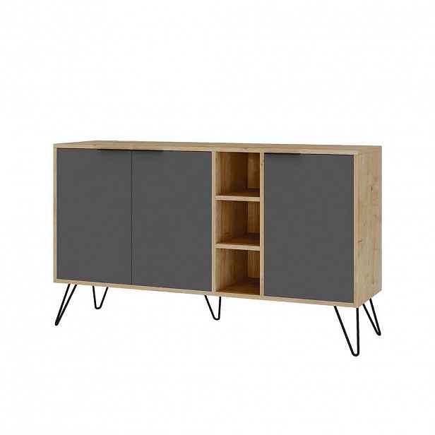 Calicosy PŘÍBORNÍK se 3 výklenky a 3 dvířky, délka 142 cm - Clara
