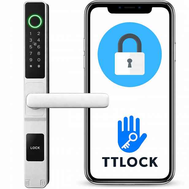 Elektronický Zámek Dveřní Klika Na Kód Šifra Otisk Prstu Ttlock Rfid