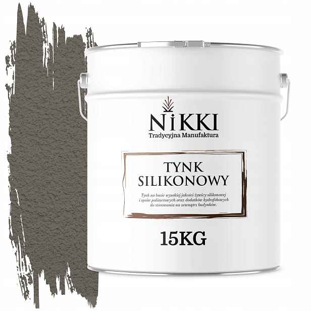 Silikonová Fasádní Omítka Šedá Tmavá Teplá F296 15KG Granulace 1.5mm