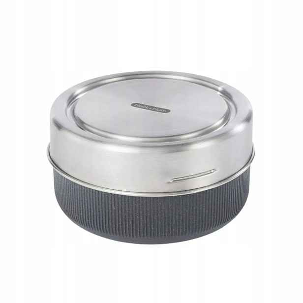 Skleněný obědový box L břidlicový Šedý One size Black+blum