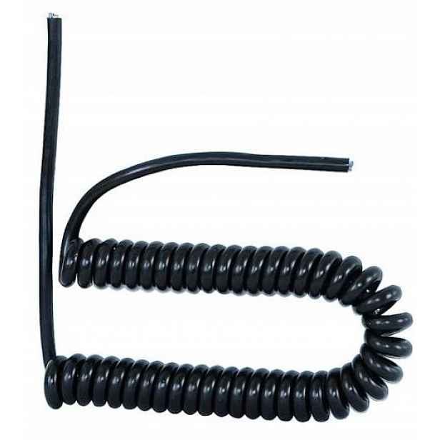 Šňůra, kabel, spirálový kabel 3x1,50 černý 5 m