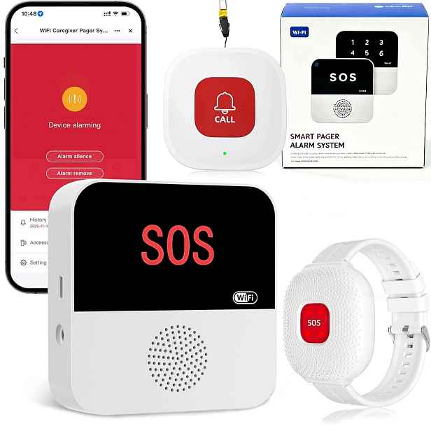 Sos WiFi alarmový náramek Senior s tlačítkem přijímač Tuya Smart Life