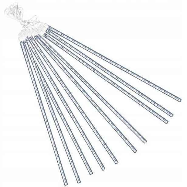 Lampičky Rampouchy Meteory Padající Sníh 80 CM 8 Bílá