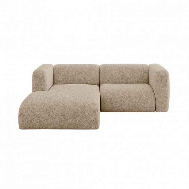 ALTDECOR ROHOVÁ SEDAČKA S LEVOU OTOMANOU MIRA-L1 227x179x89 Hnědá Velur
