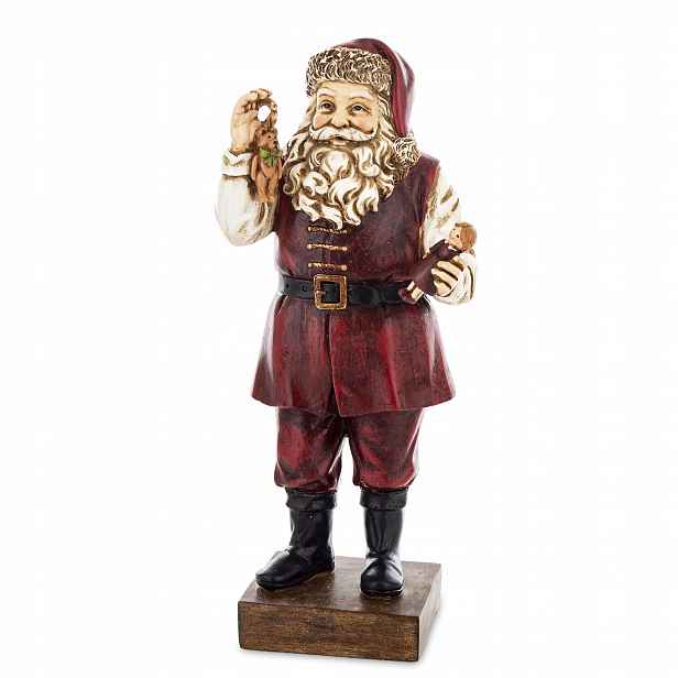 Dekorace Figurka figurka Svatý Mikuláš dědeček mráz červený vánoční