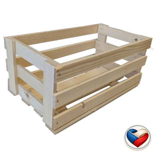 Gaboni 91541 Dřevěná bedýnka na ovoce, 23 x 15 x 8 cm