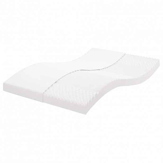 vidaXL Pěnová matrace bílá 120 x 210 cm 7 zón tvrdost 20 ILD