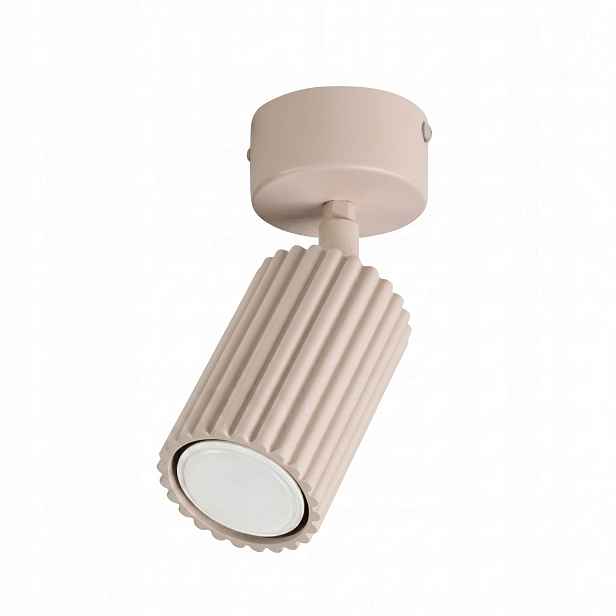 Sollux Lighting stropní reflektor taupe rýhovaný 1xGU10 10W karbon