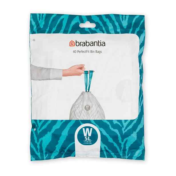 Pytle na odpadky v sadě 40 ks 5 l PerfectFit W – Brabantia