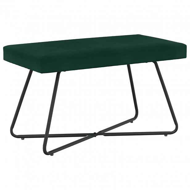 vidaXL lavice Tmavě zelená 80 x 40 x 45 cm Samet