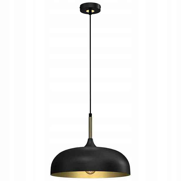 Závěsná lampa Milagro Lincoln Černá Kov E27 60W Nastavitelná