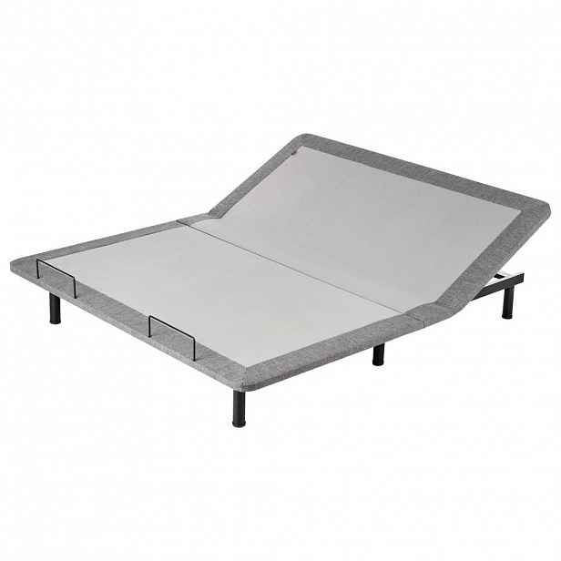 Beliani ROŠT elektrický nastavitelný BRUNOY 180/200 cm Šedý