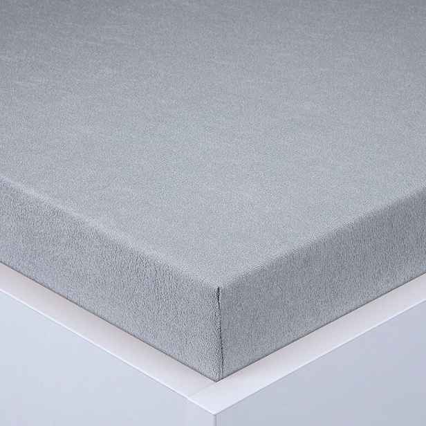 decoDoma Napínací prostěradlo froté EXCLUSIVE šedé sada 2 ks 90 x 200 cm