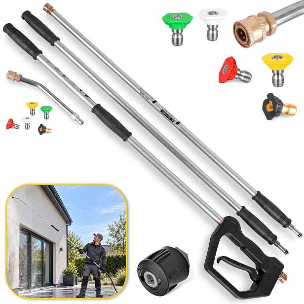 Modulární Teleskopický Nástavec 3 m Komplet 5 Trysek pro Karcher K2 K3 K4 K5 K6 K7