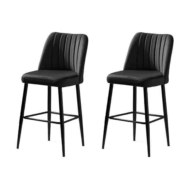 Sada barových židlí Vento Anthracite and Black, 2 ks, 2 ks