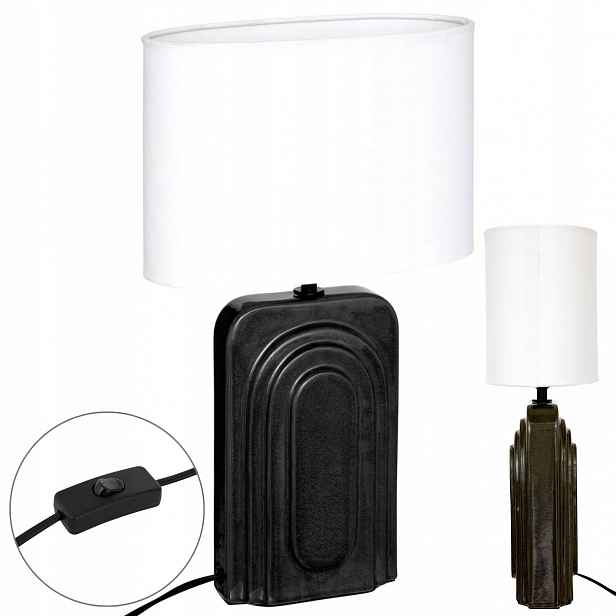 Stolní lampa 42 cm Černá noční pro moderní skříňku na psací stůl loft